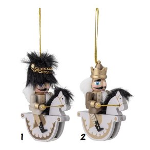 20% - Bloomingville - Nddeknkkeren p hest Alek Ornament, Guld, Tr - 1 stk. - 11cm.
