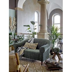 Bloomingville Annli Plaid, Gr, Genanvendt Bomuld 160 x 130 cm