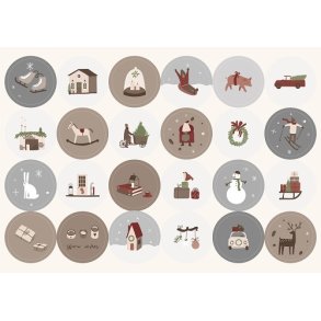 Ib Laursen Ark med 24 juleklistermrker