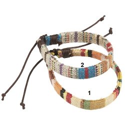 Ib Laursen Armbnd 2 ass multifarvet vvet bnd med snorelukning, 1 stk.