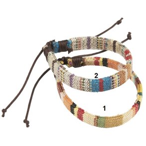 Ib Laursen Armbnd 2 ass multifarvet vvet bnd med snorelukning, 1 stk.
