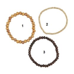  Ib Laursen Armbnd med trperler p elastik, 3 ass., 1 stk.