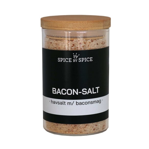 Spice by Spice -  Havsalt med baconsmag - glas med bambusl�g 240g. 