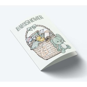 Mouse & Pen -Babyshower -  lille  A7 Kort