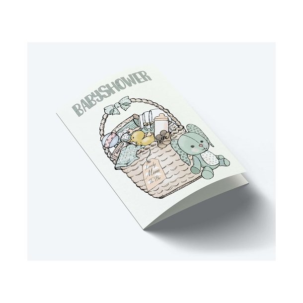 Mouse &amp; Pen -Babyshower -  lille  A7 Kort