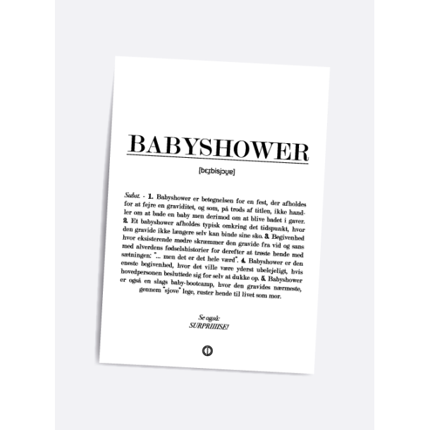 Babyshower- postkort A5