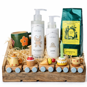 Barselsgave i l�kker tr�bakke 