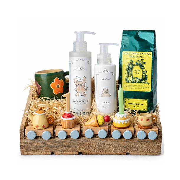 Barselsgave i l�kker tr�bakke 