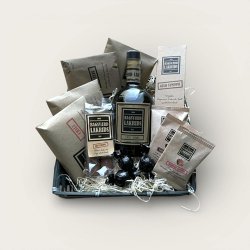 Bastkurv fyldt med Bagsv�rd Lakrids produkter !! Alt til lakridselskeren