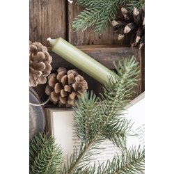 Ib Laursen rustikke bedelys mosgrn - 1 stk