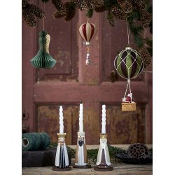 Bloomingville Betiel Lysestage, Natur, FSC100%, Bg, st af 3 stk.