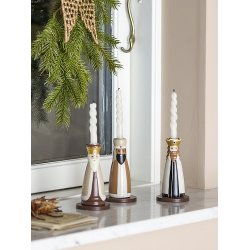 Bloomingville Betiel Lysestage, Natur, FSC100%, Bg, st af 3 stk.