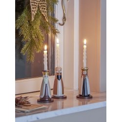 Bloomingville Betiel Lysestage, Natur, FSC100%, Bg, st af 3 stk.