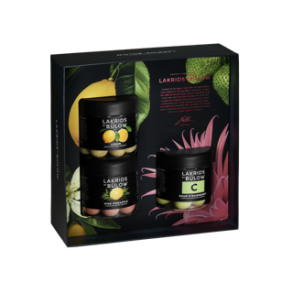 Lakrids by Blow - BLACK BOX - 3 x small - sour strawberry, Lemon, Pink Pineapple 3 x 115g