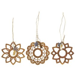 Ib Laursen Blomst i udstanset messing til ophng 3 ass., 1 stk.