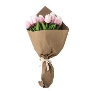 Bloomingville Tulip Buket, Rosa, Kunstige Blomster D17xH32 cm