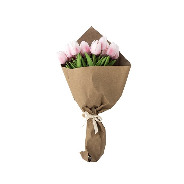 Bloomingville Tulip Buket, Rosa, Kunstige Blomster D17xH32 cm