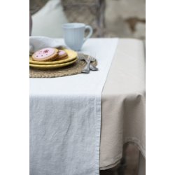 IB Laursen Bordlber Freja hr/bomuld lysebl 50x150cm.