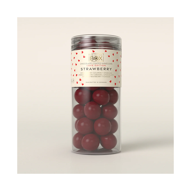 The Original - LOVE - LARGE TUBE - Jordb�r vingummi med hvid chokolade - 250g 
