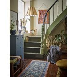 Bloomingville - Bresso Plaid, Bl, Genanvendt Bomuld - 160 x 130 cm