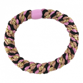 By Str Hrelastik- Multi Antique Rose, Pink, Black & Gold Glitter