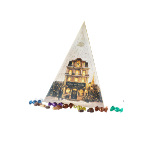 FORUDBESTILLING Cocoture kalender hvid, 270g mix � chokoladekugler & marcipan