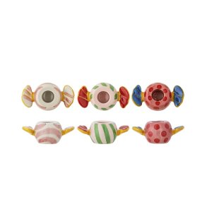 Bloomingville - Caramella Lysestage, Rosa, Stentj st af 3 stk.