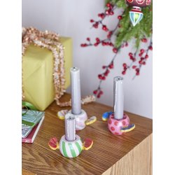 Bloomingville - Caramella Lysestage, Rosa, Stentj st af 3 stk.