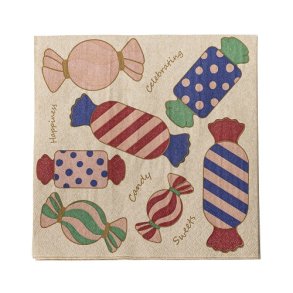 Bloomingville -Caramella Serviet, Rosa,, Papir 20 stk.