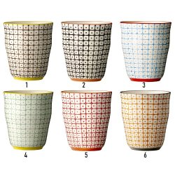 Bloomingville - Carla Kop, Rd, Stentj, 1 stk 6 varianter