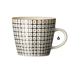 Bloomingville - Carla Krus, Rd, Stentj, 1 stk 6 varianter