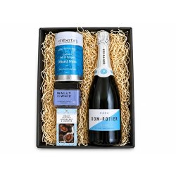 Gave�ske med cava, karamel, n�dder og vingummi