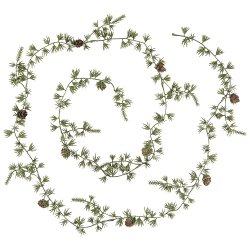 Ib Laursen Cederranke kunstig med kogler 180 cm