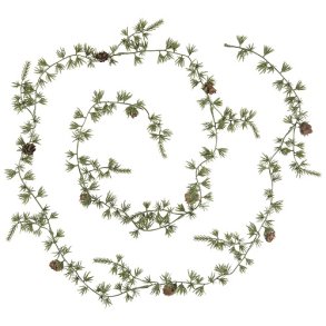 Ib Laursen Cederranke kunstig med kogler 180 cm