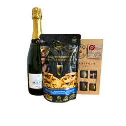 Champagne, chokolade og snacks til FARS DAG