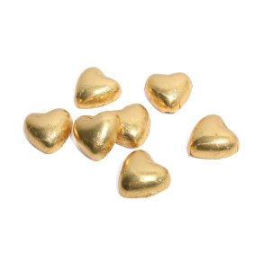 Cocoture - Fl�dechokolade hjerte i guld folie 1 stk. 8g