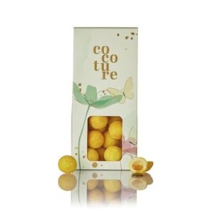  Cocoture - 95-100g hvid choko m. flydende exoticfruitcreme Cocoture drag�box m. blomst