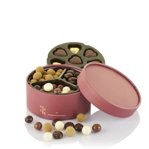 Cocoture - mix � marcipanhjerter, drag�, guld  foliehjerte  i sort hatte�ske 240g