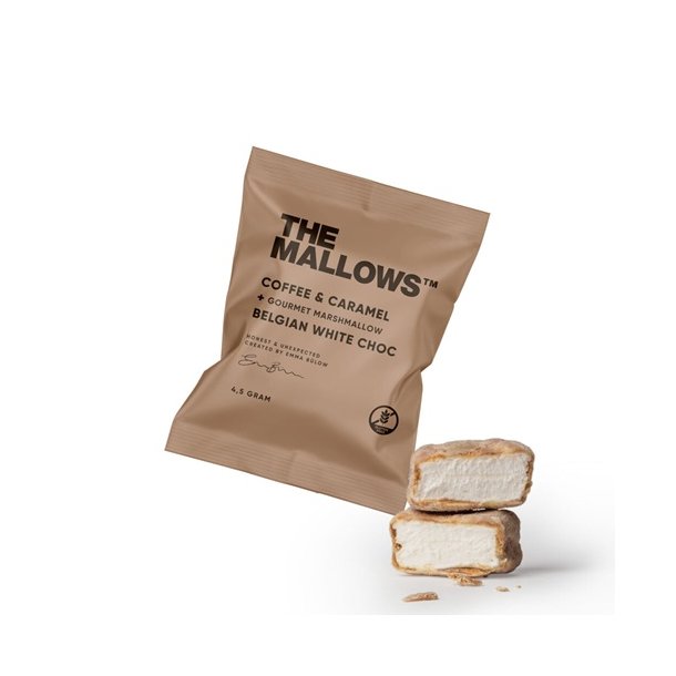 The Mallows -COFFEE &amp; CARAMEL FLOWPACKS � SKUMFIDUS MED KAFFE &amp; KARAMEL 1 STK. 5g