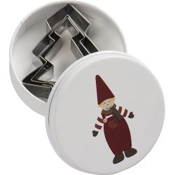 Ib Laursen Dse med 3 juletr-kageudstikkere, nisse p lget