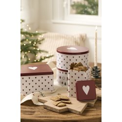 Ib Laursen Dse med hjerter firkantet 8,7 cm