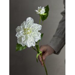 Bloomingville Dahlia Stilk, Hvid, Kunstig Blomst