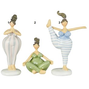  Ib Laursen Damer i yoga positur 3 ass  med  striber og prikker - 1 stk.