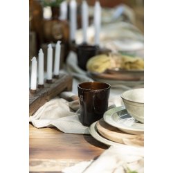 Ib Laursen Drikkeglas brun Colour Play mundblst 1 stk