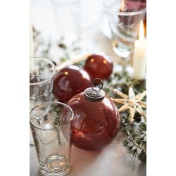 Ib Laursen Drikkeglas med rankekant mundblst