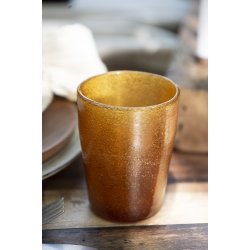 Ib Laursen Drikkeglas mustard Colour Play mundblst 1 stk