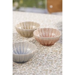 Ib Laursen - Dug Eva natur med grnne, rde og gule blomster 140x140 cm