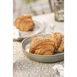 Ib Laursen - Dug Eva natur med grnne, rde og gule blomster 140x140 cm