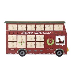 Bloomingville Edvard Kalender med lys, R�d, Krydsfiner - uden indhold