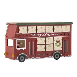 Bloomingville Edvard Kalender med lys, R�d, Krydsfiner - uden indhold